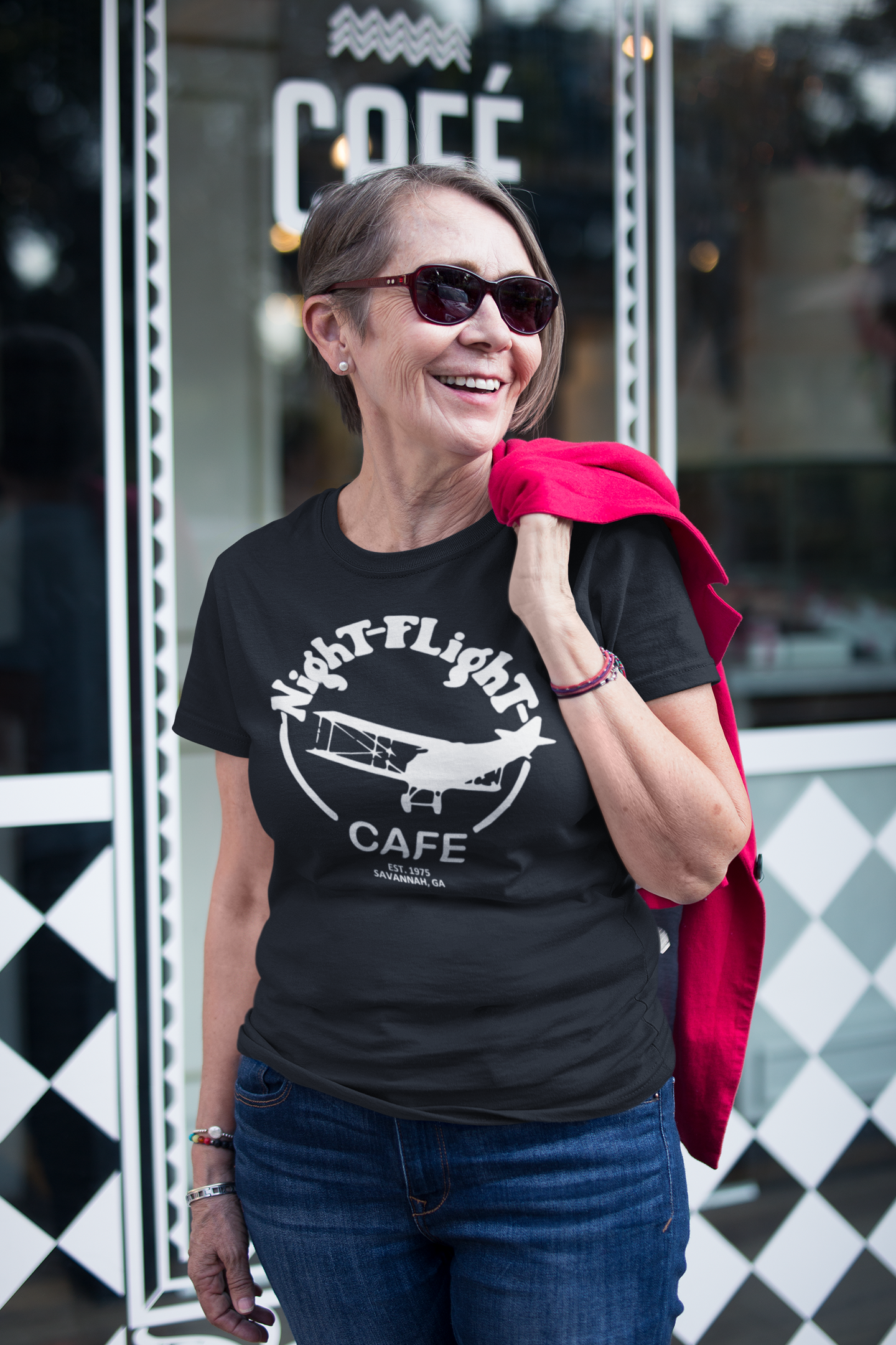 Official NIGHT FLIGHT CAFE - SAVANNAH, GA Tee (Unisex) Pre-Order with FREE S&H in the Continental USA